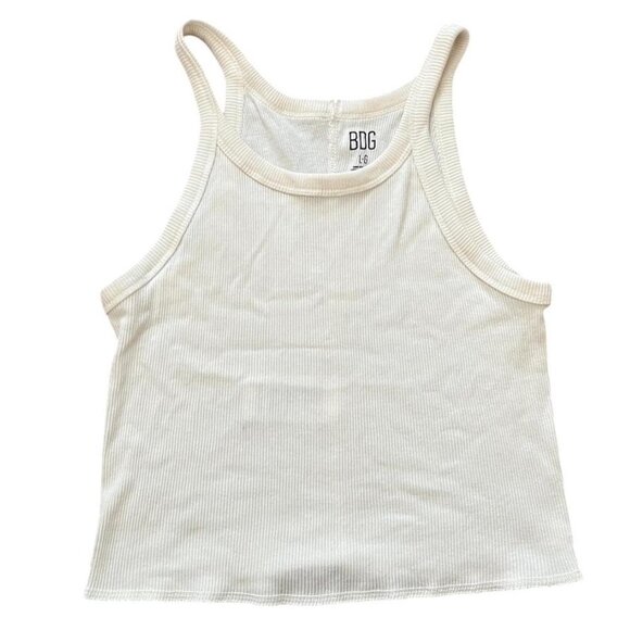 White BDG ribbed tank top size large but I think it runs snug  W5 - Picture 1 of 2